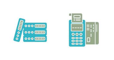 classeurs et pos Terminal icône vecteur