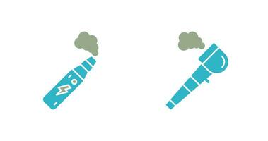 électronique cigarette et tuyau de paix icône vecteur