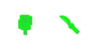 Diabète tester et couteau icône vecteur