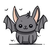 mignonne dessin animé chauve souris. vecteur illustration de une mignonne bébé chauve souris.