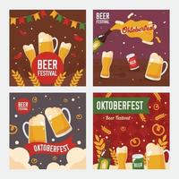 modèle de carte oktoberfest vecteur