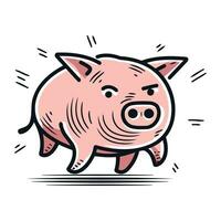 porcin banque. vecteur illustration de une porcin banque.