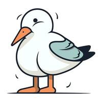 vecteur illustration de une mouette permanent sur ses de derrière jambes.