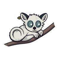 mignonne dessin animé koala séance sur une branche. vecteur illustration.