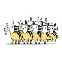 dessin animé illustration de une groupe de des moutons. vecteur illustration.
