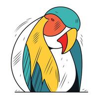 perroquet. vecteur illustration de une perroquet dans dessin animé style.