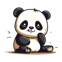 mignonne Panda dessin animé. vecteur illustration de une Panda.