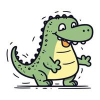 mignonne dessin animé crocodile. vecteur illustration de une crocodile.