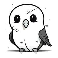 mignonne dessin animé hibou. vecteur illustration de une mignonne dessin animé hibou.