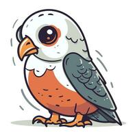 illustration de une mignonne oiseau dans dessin animé style. vecteur illustration.