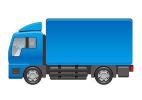 Illustration de camion isolé sur fond blanc. vecteur