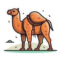 chameau. vecteur illustration de une chameau sur une blanc Contexte.
