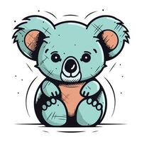 mignonne dessin animé koala. vecteur illustration de une mignonne koala.