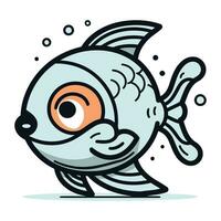 dessin animé poisson. vecteur illustration de mignonne dessin animé poisson. poisson icône.