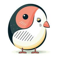 mignonne dessin animé manchot. vecteur illustration de une mignonne oiseau.