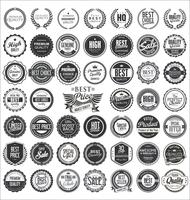 Étiquettes et badges vintage rétro vecteur