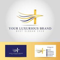 luxe marque logo et affaires carte conception vecteur