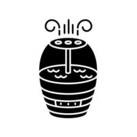 icône de glyphe noir d'appareil ménager de nettoyage d'air vecteur
