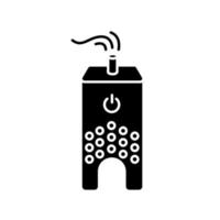 icône de glyphe noir humidificateur à ultrasons vecteur