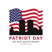 illustration vectorielle jour patriote 11 septembre vecteur
