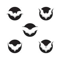 création de logo d'images de chauve-souris vecteur