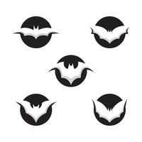 création de logo d'images de chauve-souris vecteur