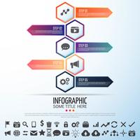 Modèle de conception infographie flèche vecteur