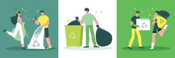 concept de recyclage des ordures