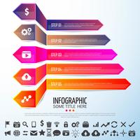 Modèle de conception infographie flèche vecteur