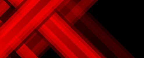 brillant rouge rayures abstrait géométrique bannière conception vecteur