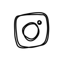 instagram comme app icône griffonnage style logo. social médias icône sur blanc Contexte vecteur