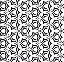 motif abstrait sans couture noir et blanc. arrière-plan et toile de fond. conception ornementale en niveaux de gris. ornements en mosaïque. illustration graphique vectorielle. vecteur