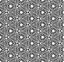 motif abstrait sans couture noir et blanc. arrière-plan et toile de fond. conception ornementale en niveaux de gris. ornements en mosaïque. illustration graphique vectorielle. vecteur