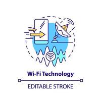 icône de concept de technologie wifi vecteur