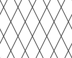 diagonale traverser ligne la grille sans couture modèle. géométrique diamant texture. noir diagonale ligne engrener sur blanc Contexte. minimal matelassé tissu. métallique fils clôture modèle. vecteur illustration.2
