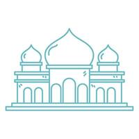 mosquée bâtiment coloration page pour des gamins vecteur