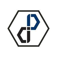 logo de lettre dp vecteur