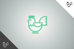 poulet logo. minimal et moderne logotype. parfait logo pour affaires en relation à agriculture industrie, blé cultiver, ferme champ, Naturel récolte, éleveur. isolé Contexte. vecteur eps dix.