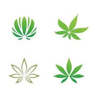 ensemble de symboles de signe de cannabis vecteur