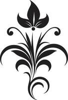 noir floral couronne noir floral Cadre vecteur