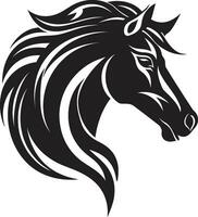 puissant enjambées noir vecteur portrait de le galopant cheval sauvage étalons monochrome vecteur hommage à équin liberté