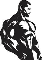 résolu muscle la magie noir vecteur savoir-faire encrier esthétique vecteur bodybuilder rêves