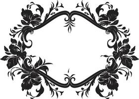 floral la maîtrise monochromatique élégance pour royalties dans vecteur élégance dans royalties noir décoratif fleurs en forme pour le élite