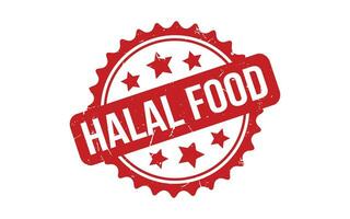 halal nourriture caoutchouc grunge timbre joint vecteur