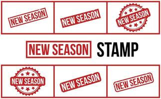 Nouveau saison caoutchouc timbre ensemble vecteur