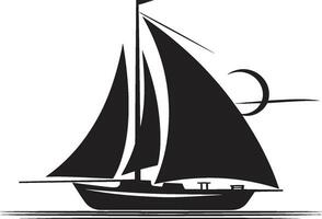 nautique noir lisse noir bateau vecteur minuit voile beauté noir artisanat conception