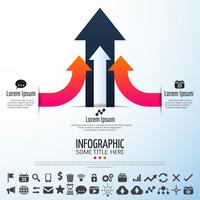 Modèle de conception infographie flèche vecteur