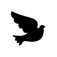 silhouette de colombe icône isolé des animaux