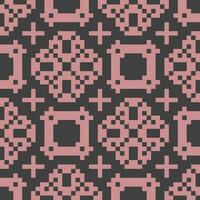 une pixel modèle avec rose et noir carrés vecteur