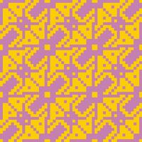 une pixélisé modèle avec Jaune et violet couleurs vecteur